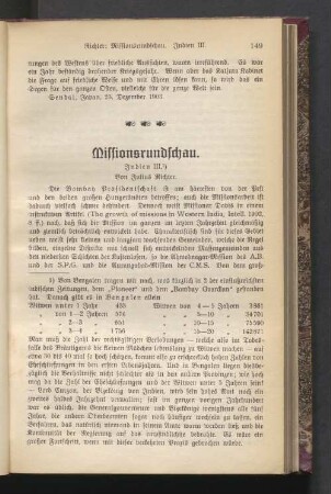 Missionsrundschau. Indien III