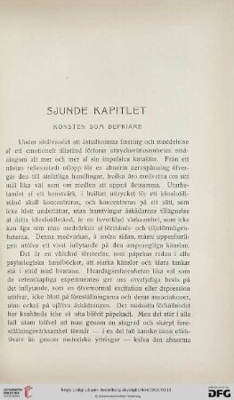 Sjunde Kapitlet: Konsten som Befriare