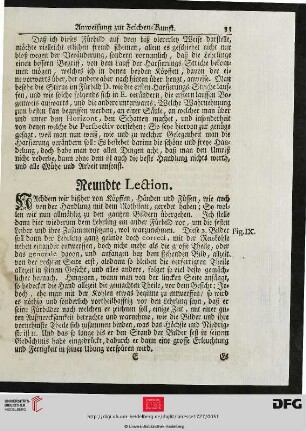 Neundte Lection