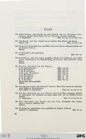 Glas (Nr. 314-350)