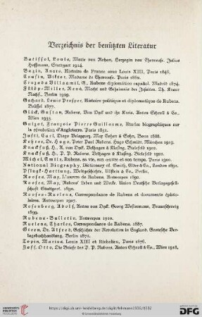 Verzeichnis der benützten Literatur