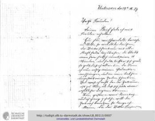 Brief vom 19.12.1887