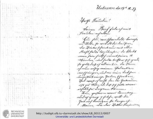 Brief vom 19.12.1887