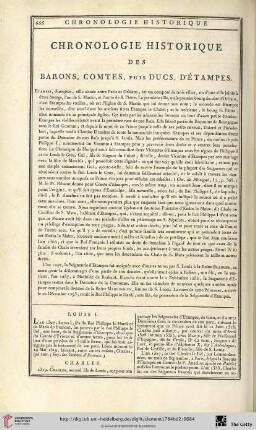 Chronologie historique des barons, comtes, puis ducs, d’Étampes