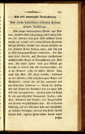 Ein und zwanzigste Beobachtung.
