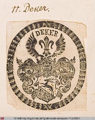 Wappen der Familie Deker