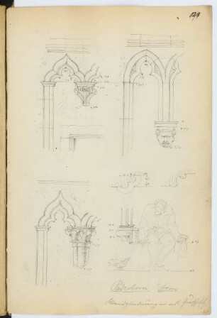 Dom, Paderborn: Details (aus: Skizzen- und Fotoalbum 7)