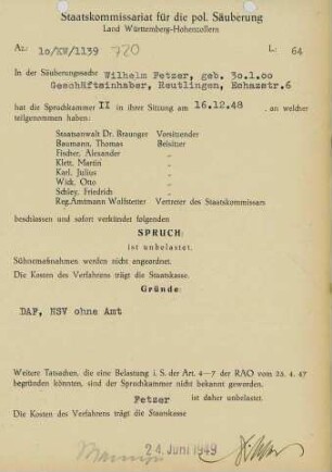 Fetzer, Wilhelm