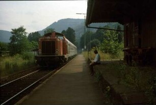 Höfen/Enz Lok 211 090 N6094 Wildbad-PF Bnb-Wagen Güterschuppen