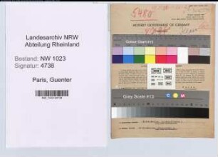 Entnazifizierung Guenter Paris , geb. 30.09.1879 (Gastwirt)