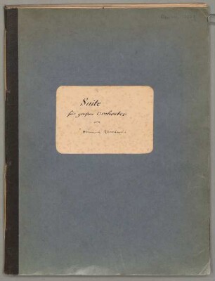 Suites, orch - BSB Mus.ms. 17071 : Suite für großes Orchester von Heinrich Kaminski