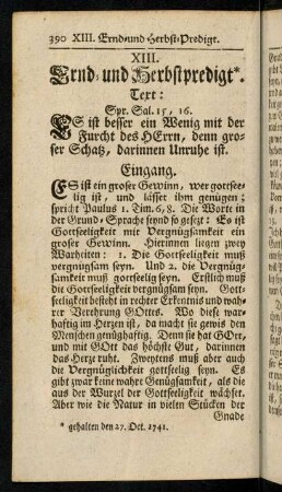 390, Es ist besser ein Wenig mit der Furcht ...