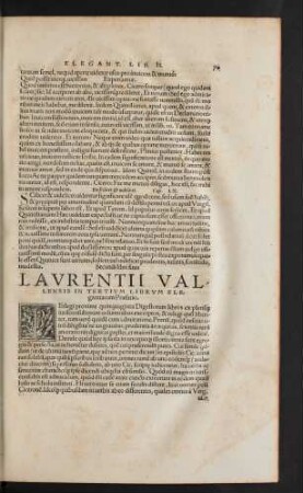 Laurentii Vallensis In Tertium Librum Elegantiarum ...
