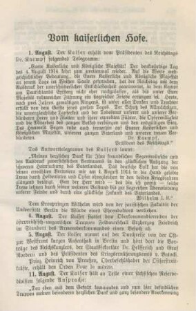Vom kaiserlichen Hofe