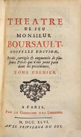 Theatre De Feu Monsieur Boursault. 1
