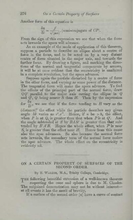 On a certain property of surfaces of the second order.