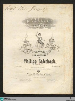 Gazelle : Polka francaise für das Pianoforte; 186tes Werk
