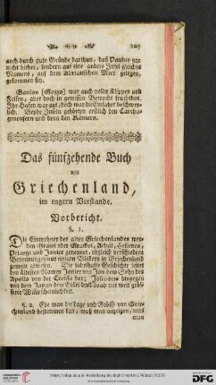 Das fünfzehende Buch von Griechenland, im engern Verstande