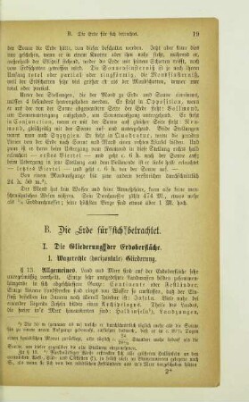 B. Die Erde für sich betrachtet