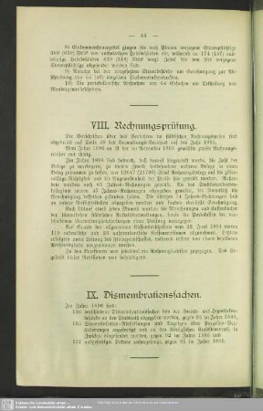 IX. Dismembrationssachen