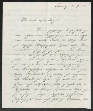 Brief von Unbekannt an Fritz Brehmer