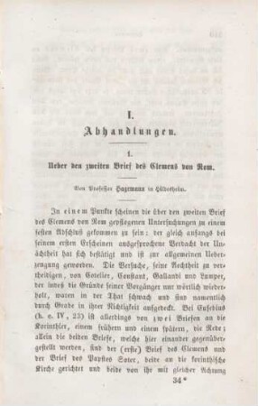 509-531 Ueber den zweiten Brief des Clemens von Rom