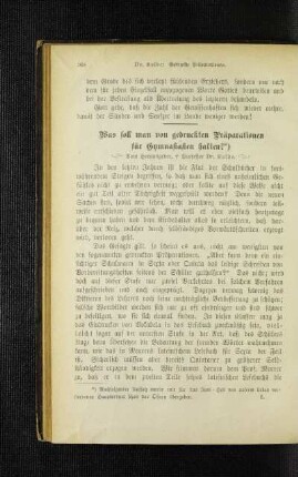 Was soll man von gedruckten Präparationen für Gymnasiasten halten?
