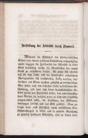 Herstellung der Abdrücke durch Pigment.