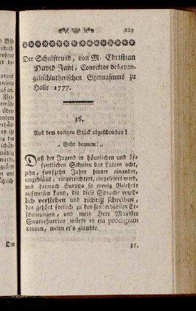 Der Schulfreund, von M. Christian David Jani,[...]