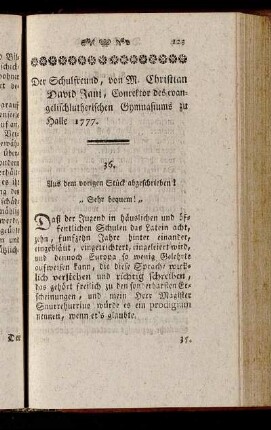 Der Schulfreund, von M. Christian David Jani,[...]