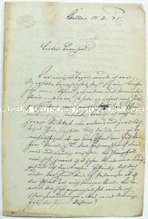 Brief an Bernhard Rostosky von Ludwig