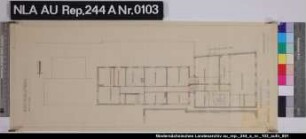 Grundriss zum Umbau des Rathauses in Aurich: Obergeschoss