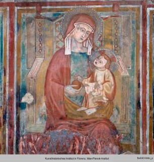 Thronende Madonna mit Kind