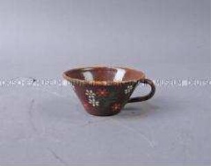 Kaffeetasse, braun emailliert