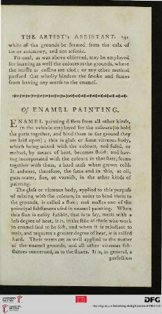 Of enamel painting