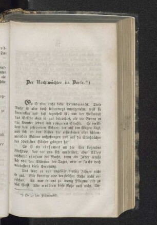 Der Nachtwächter im Dorfe.
