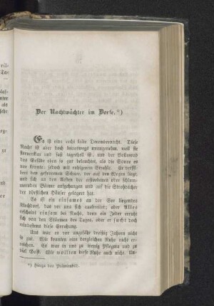Der Nachtwächter im Dorfe.