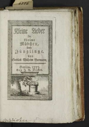 Kleine Lieder für kleine Mädchen, und Jünglinge