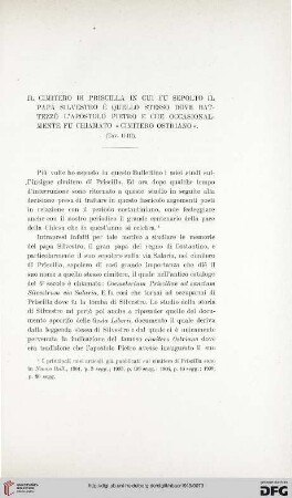 19: Il cimitero di Priscilla in cui fu sepolto il papa Silvestro è quello stesso dove battezzò l'apostolo Pietro e che occasionalmente fu chiamato "cimitero ostriano"