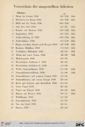 Ölbilder (Nr. 1-43)