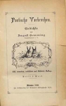 Poetische Verbrechen : Gedichte