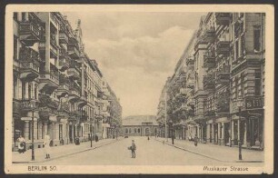 Ansichtskarte Blick in die Muskauer Straße