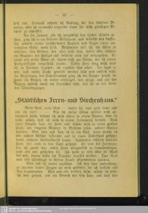 "Städtisches Irren- und Siechenhaus"