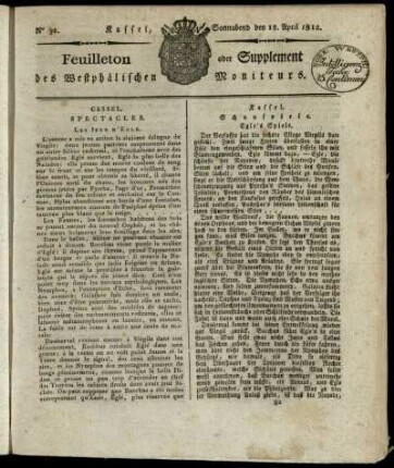 No. 32, Sonnabend den 18. April 1812