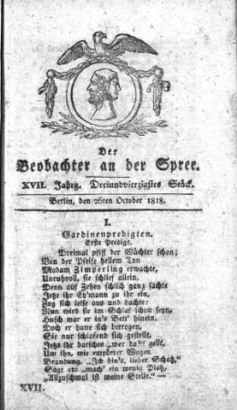 43. Stueck, 26. Oktober 1818