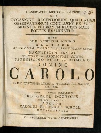 I-XXXII, Dissertatio Medico-Forensis