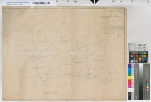 Copia der Karte über die Trennung der Katastergemeinde Hemmerden in die Gemeinde Hemmerden und Cappellen. Gezeichnet Jan. 1842. W.J. Feinedegen vereideter Geometer. Kopie v. Sept. 1844
