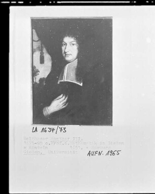 Bildnis des Giessener Universitätsprofessors Balthasar Mentzer der Dritte