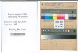 Entnazifizierung Bernhard Epping , geb. 20.01.1891 (Landwirt)
