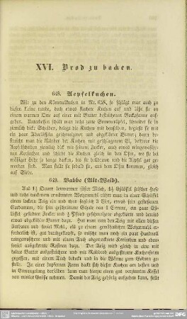XVI. Brod zu backen